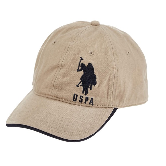 U.S. Polo Assn. Other - U.S Polo Assn. Adjustable Baseball Hat Embroidered Large Horse Logo, Khaki, OS